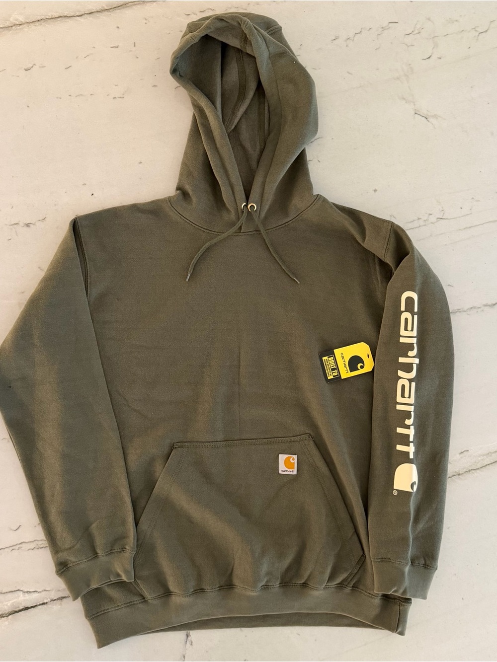 Carhartt Midweight Sweatshirt Hoodie Mens Size XL Olive Green Loose Fit New